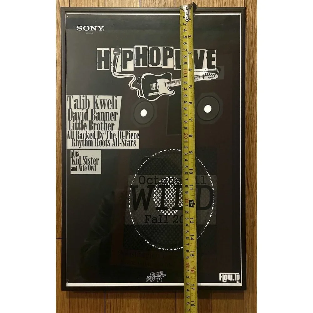 Retro 2008 David Banner Talib Kweli Concert Poster Rap Music HIP HOP MEMORABILIA